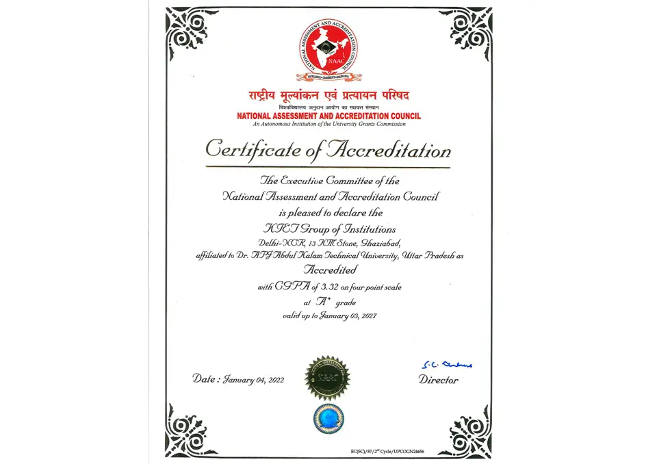 NAAC Accreditation Certificate
